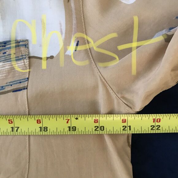 Urban Outfitters Mens Cream Geometric 90s Retro Short Sleeve Collared Shirt - M - Picture 5 of 8